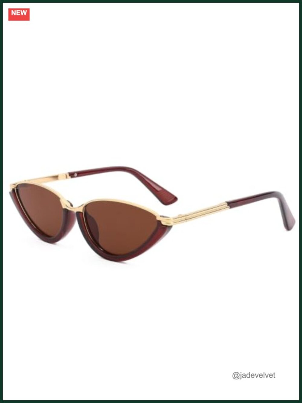 Retro Cat Eye Sunglasses Semi-Rimless UV400 Women's Eyewear